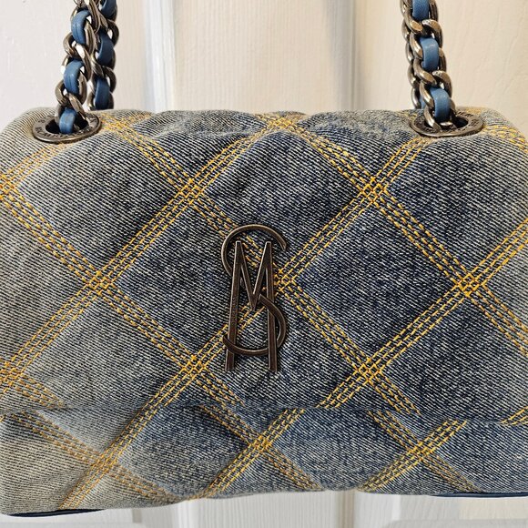 Steve Madden BVOLTURI Quilted Denim Crossbody Purse - Picture 2 of 12